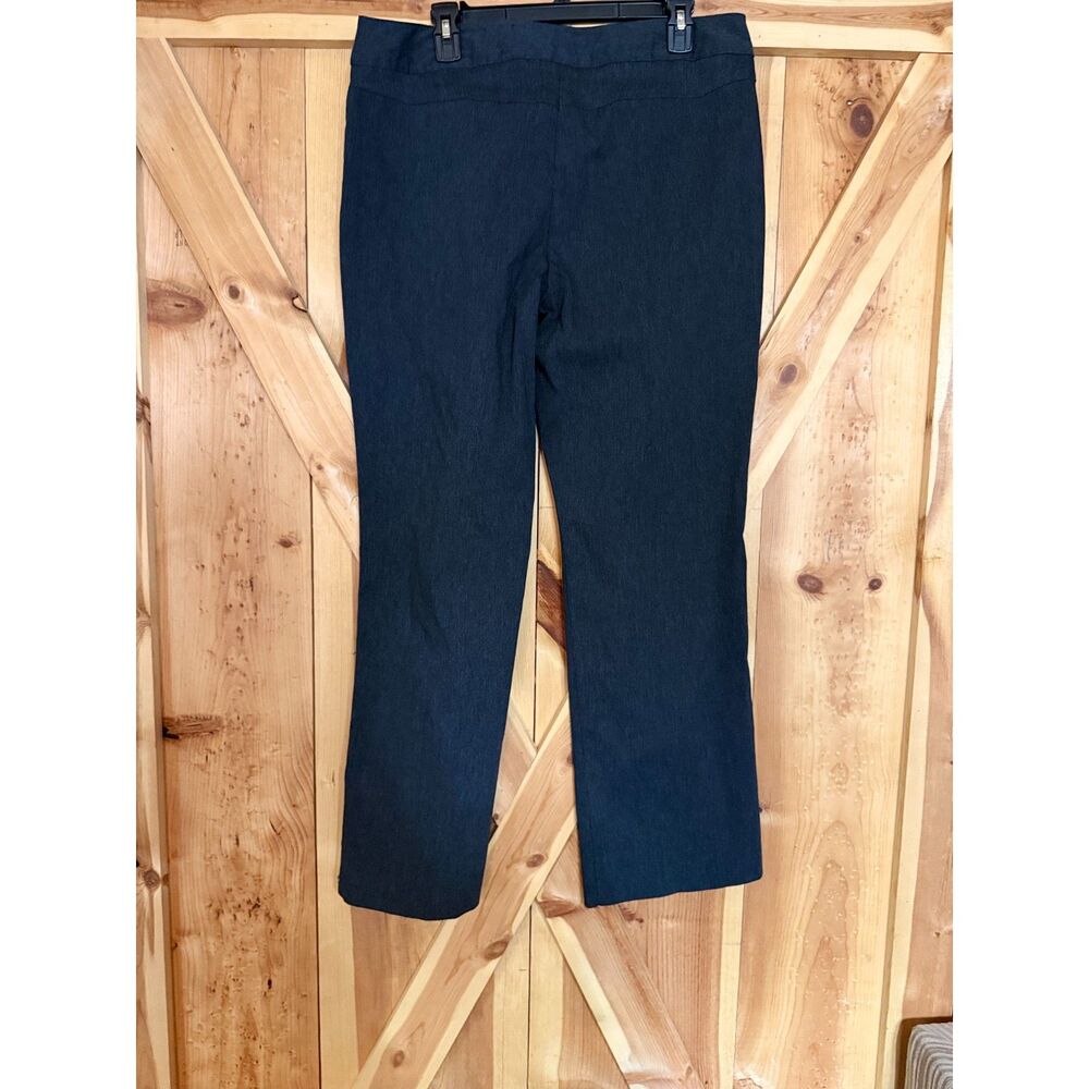 Vintage Y2K Wide Leg Charcoal Grey Dress Pants Womens 16 Stretch Trousers Work